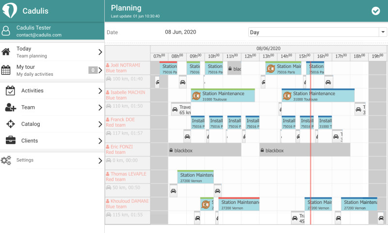 Complete planning of your teams at a glance