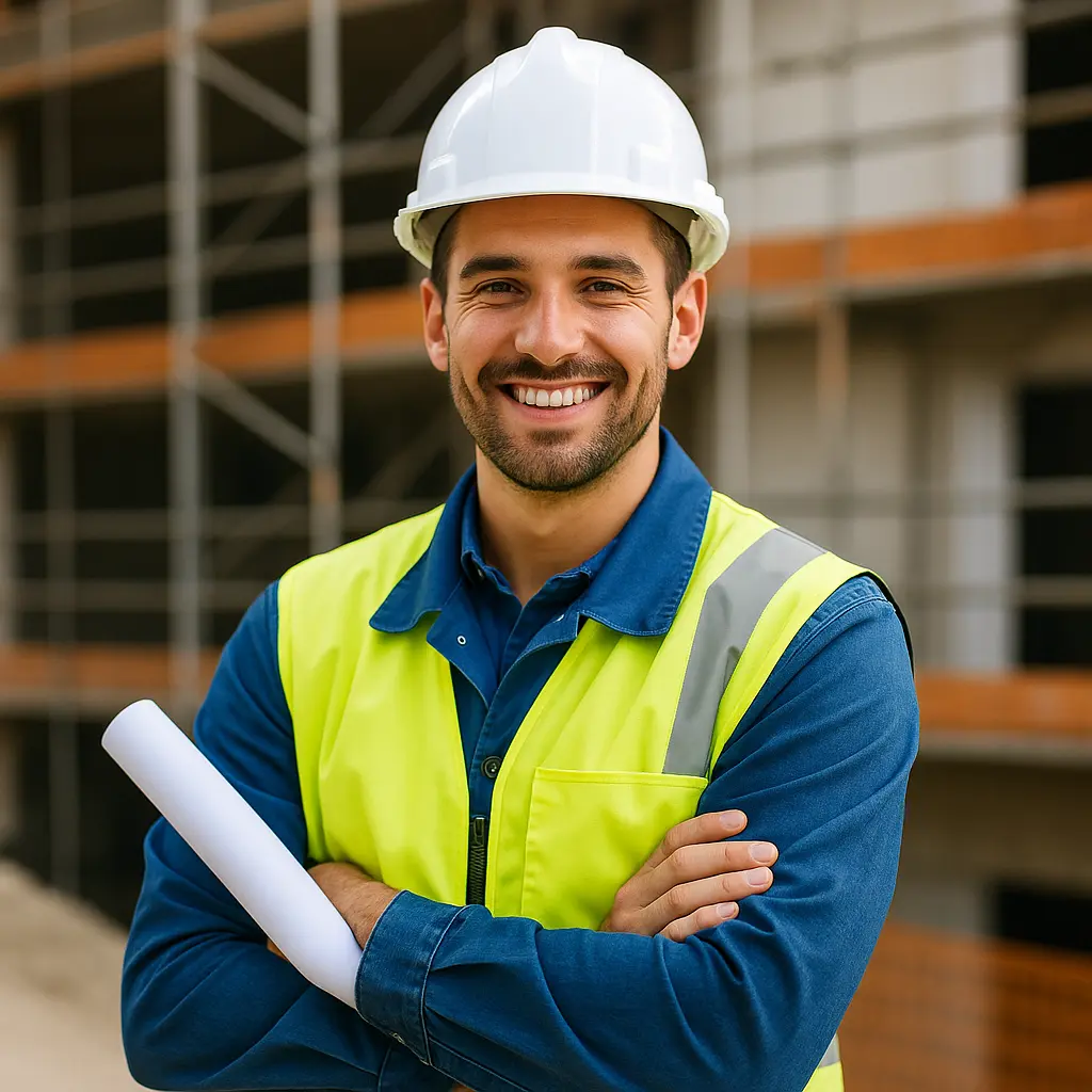 Artisan sur un chantier