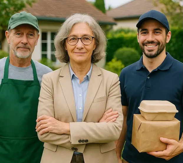 Gardening and meal delivery