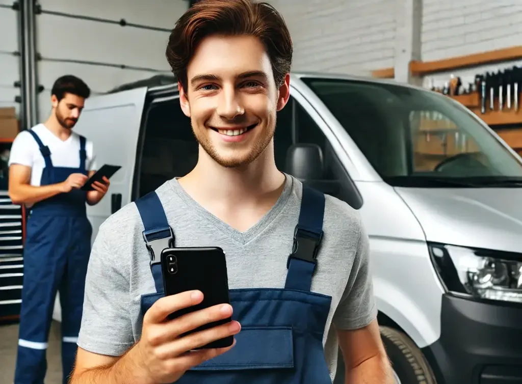 Un técnico satisfecho con su herramienta informática