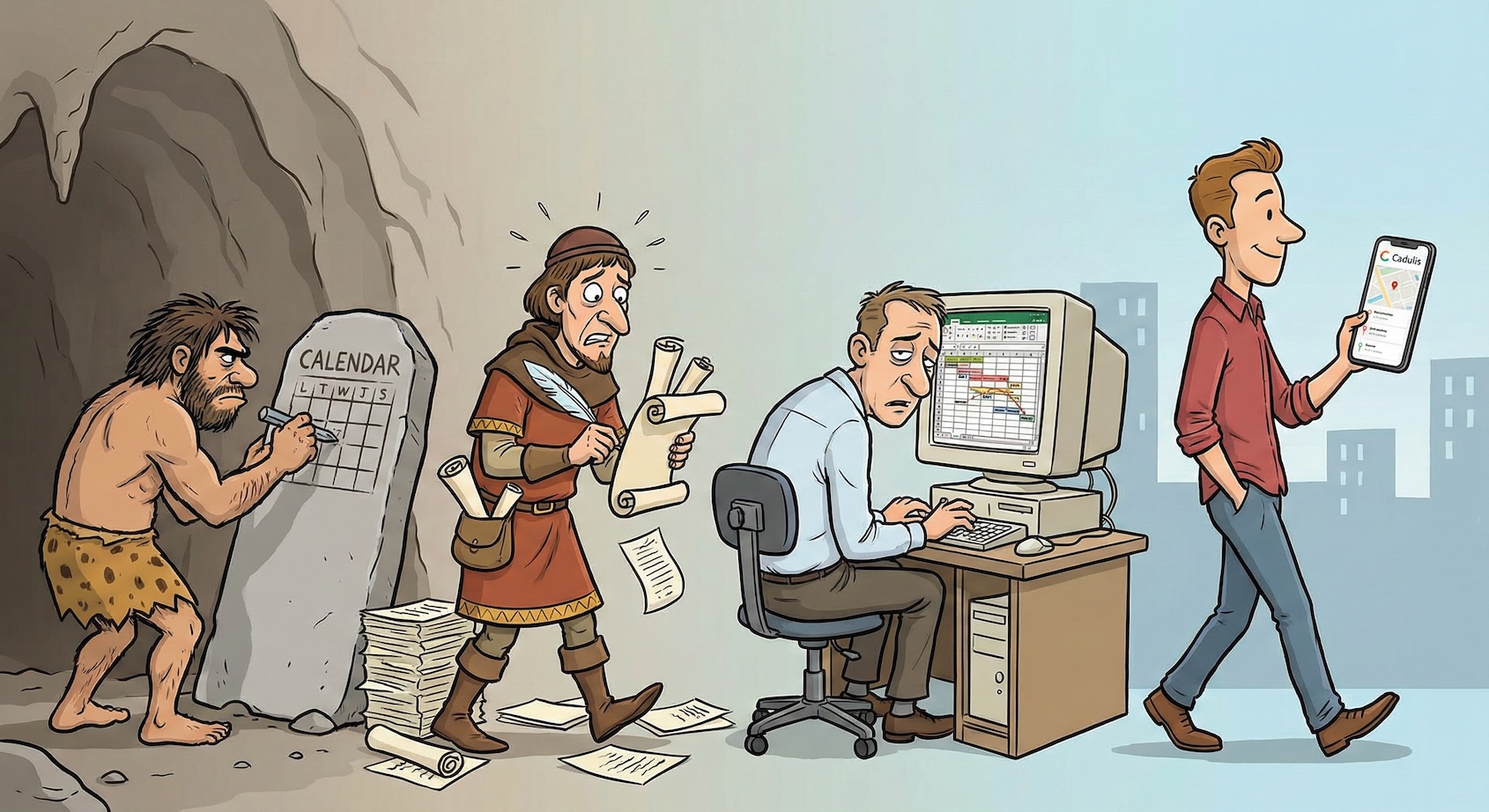 the evolution of scheduling