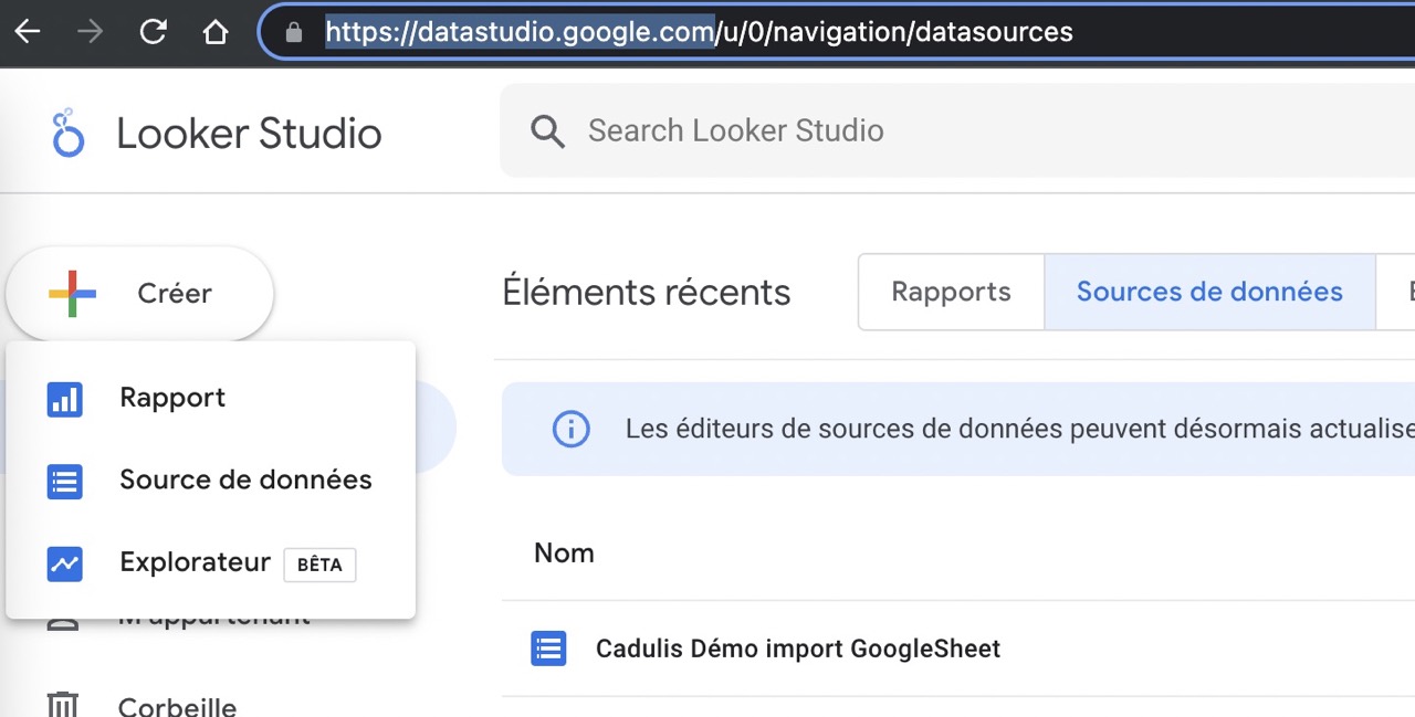 Google Data Studio datasource