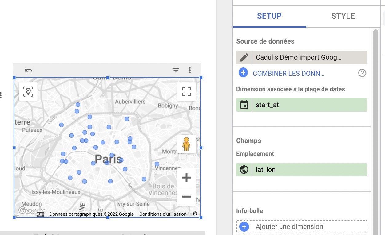 Google Data Studio map