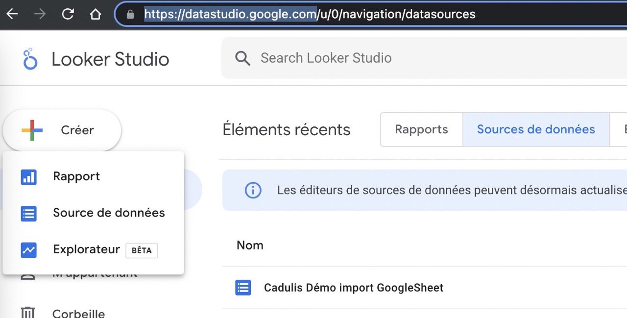 Google Data Studio Datenquelle