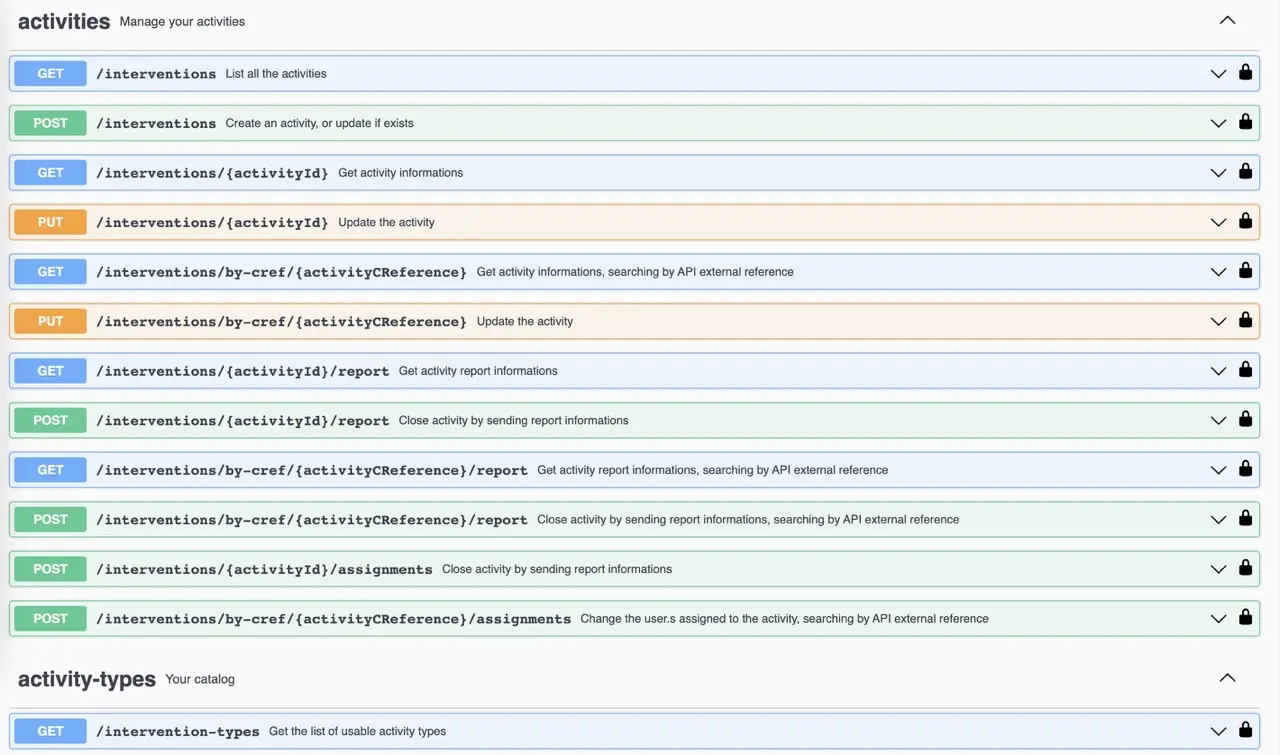 Cadulis rest API