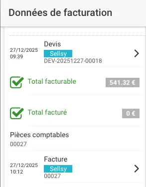 Direct link to Sellsy invoice from Cadulis
