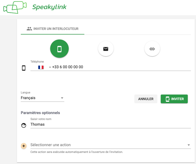 Invitación Speakylink