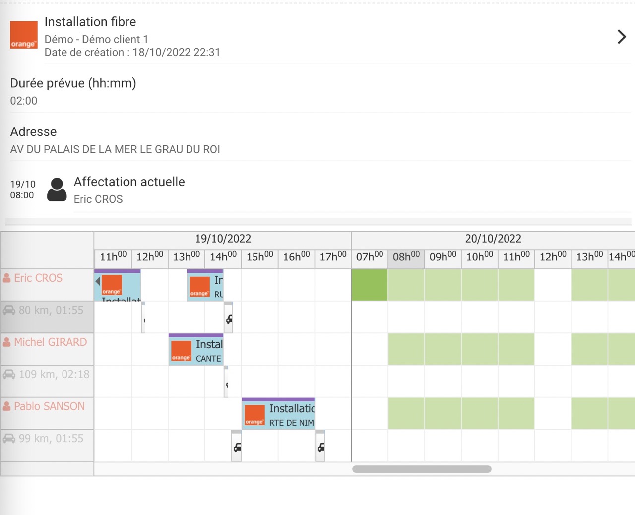 Cadulis schedule planning