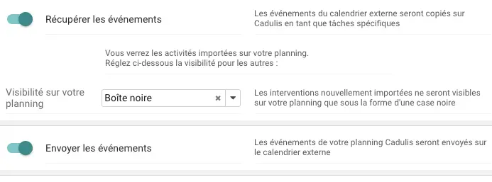 Configuration Outlook Calendar