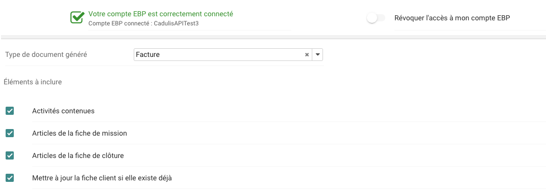 Connectez EBP