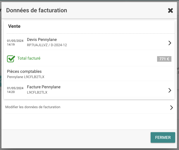 Visualize os documentos Pennylane