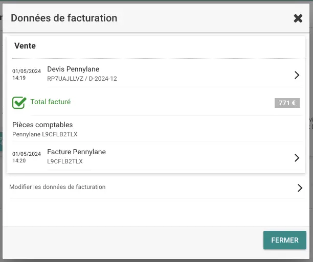 Visualize os documentos Pennylane