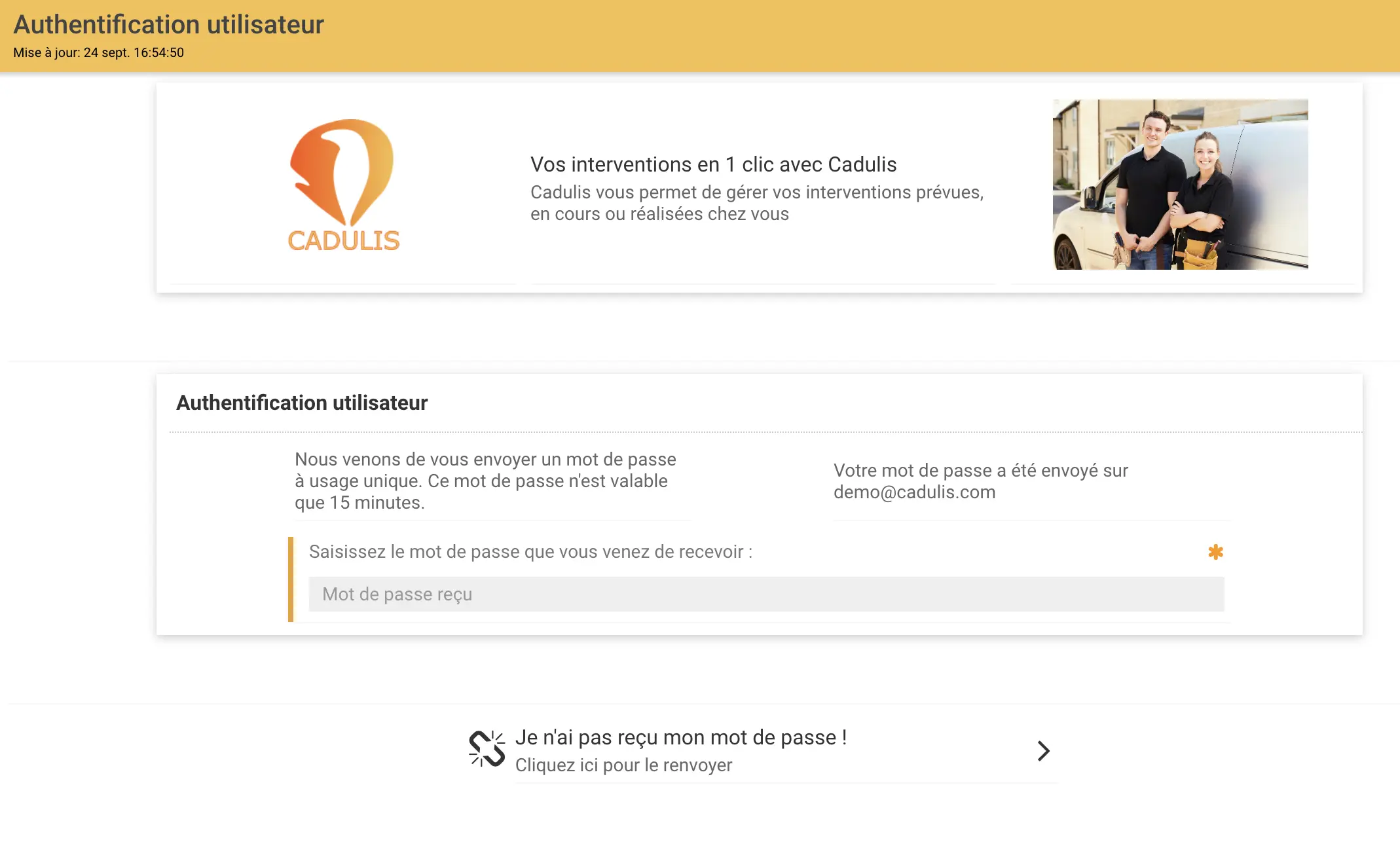 Inserção da senha de conexão