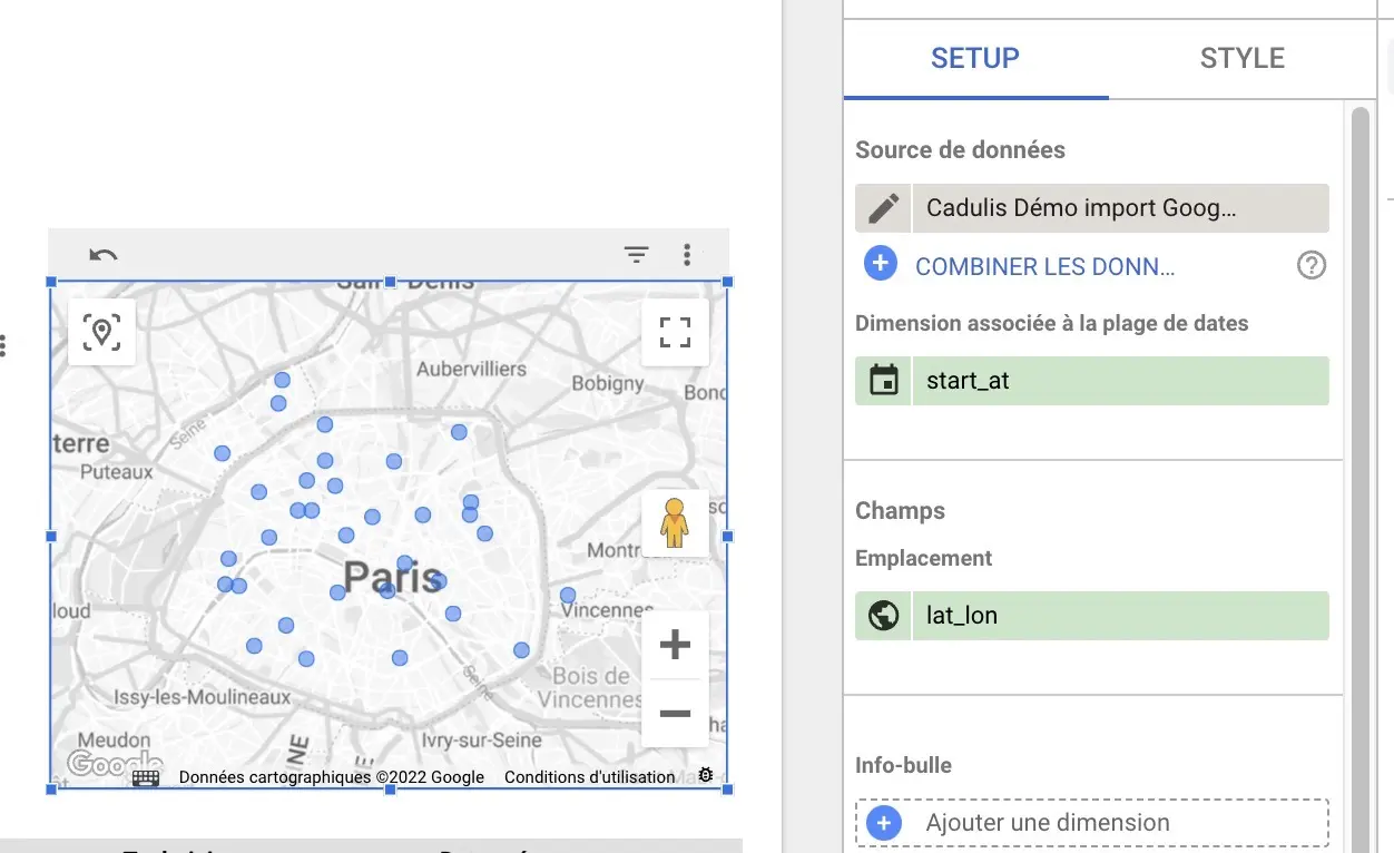 Google Data Studio map