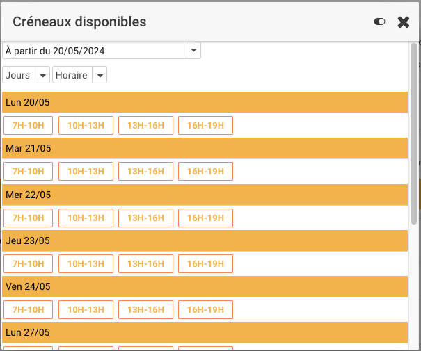 Cadulis schedule on client portal